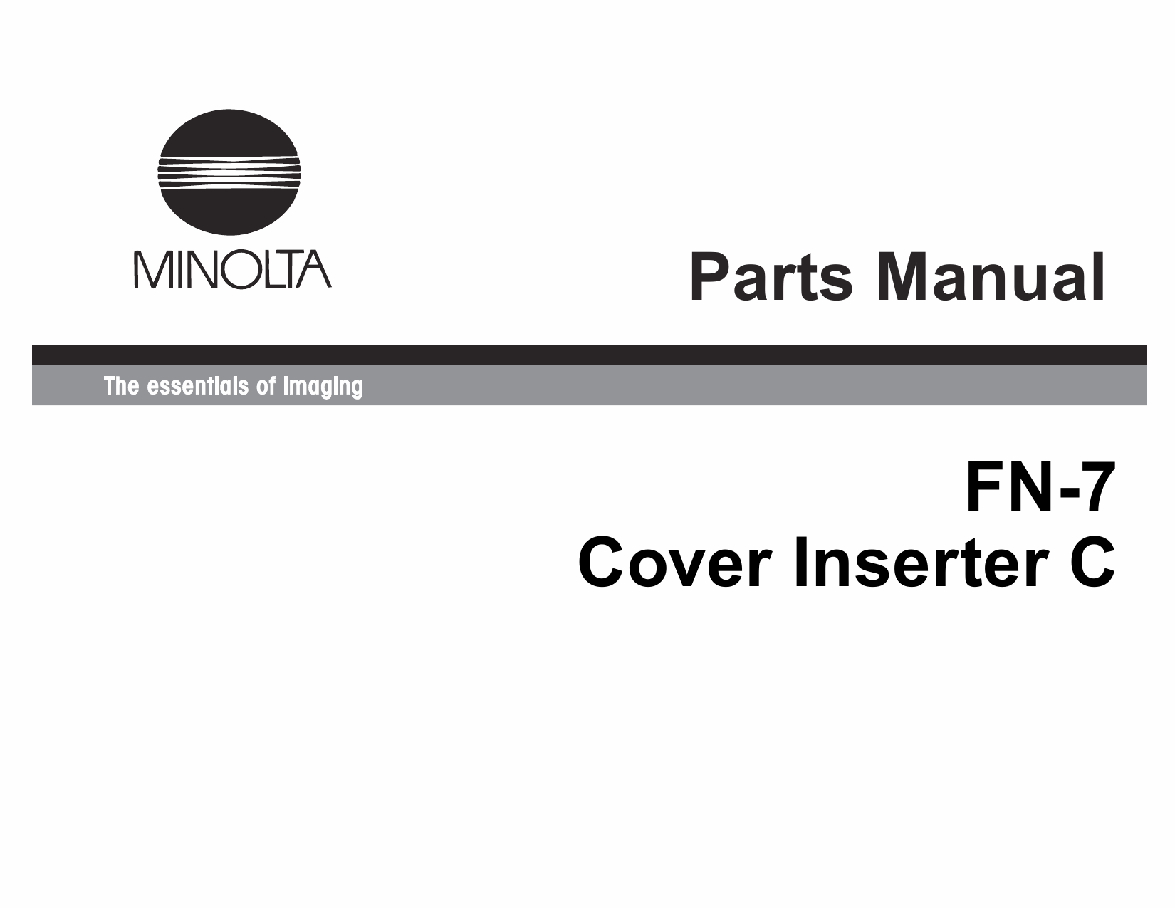 Konica-Minolta Options FN-7 Parts Manual-1